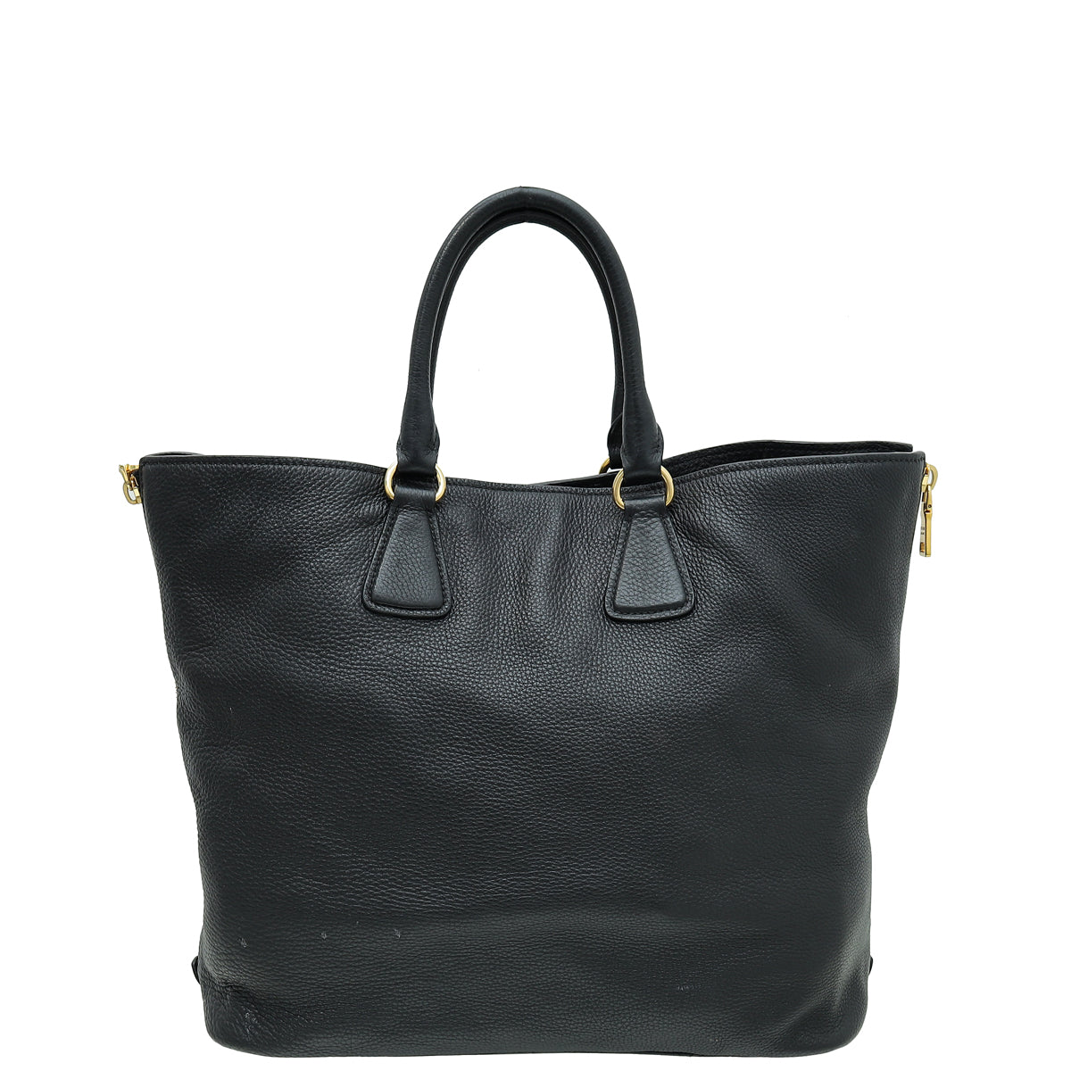 Prada Black Vitello Daino Tote Large Bag