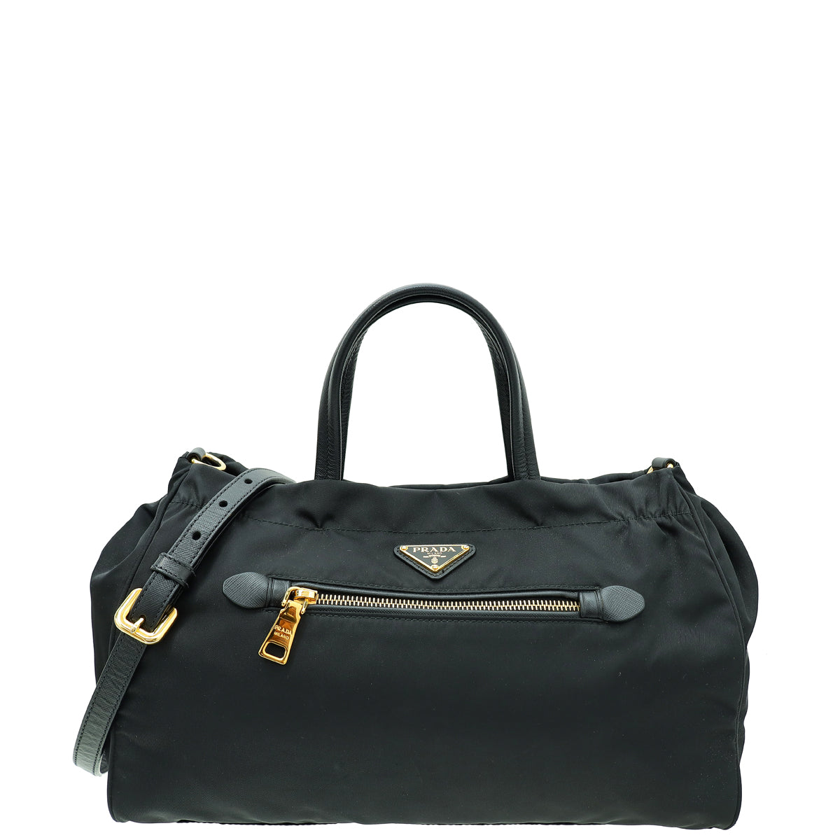 Prada Black Tessuto Convertible Tote Bag