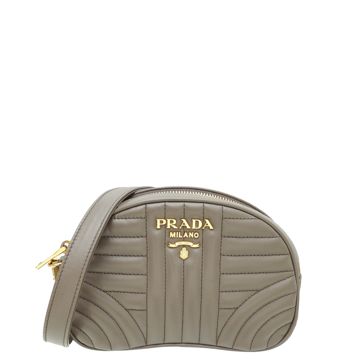 Prada Dark Grey Diagramme Soft Belt Bag