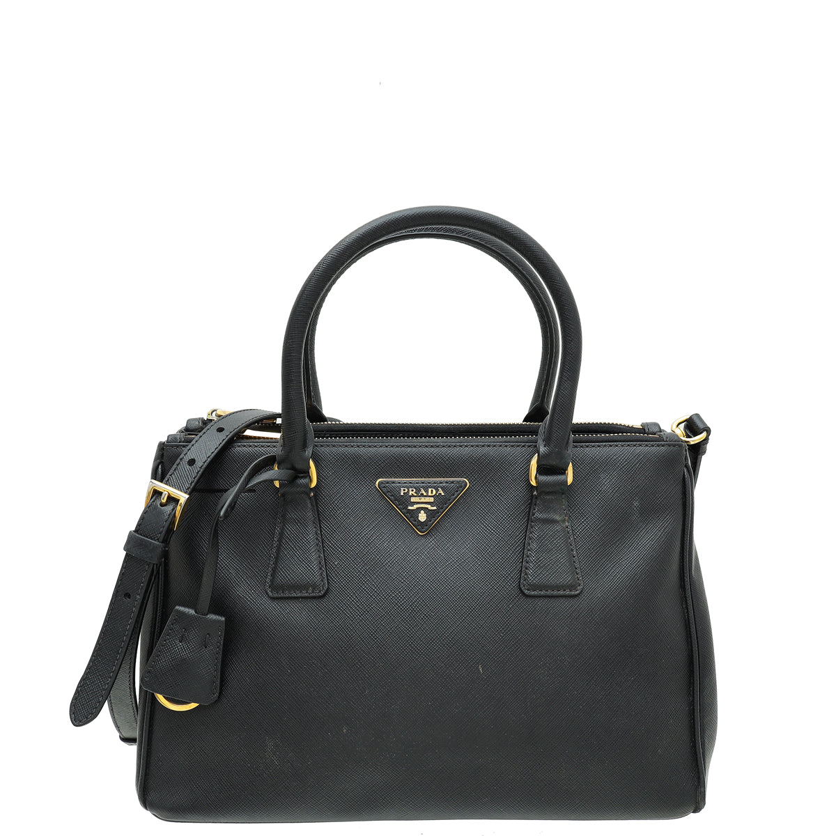 Prada Black Lux Galleria Medium Tote Bag