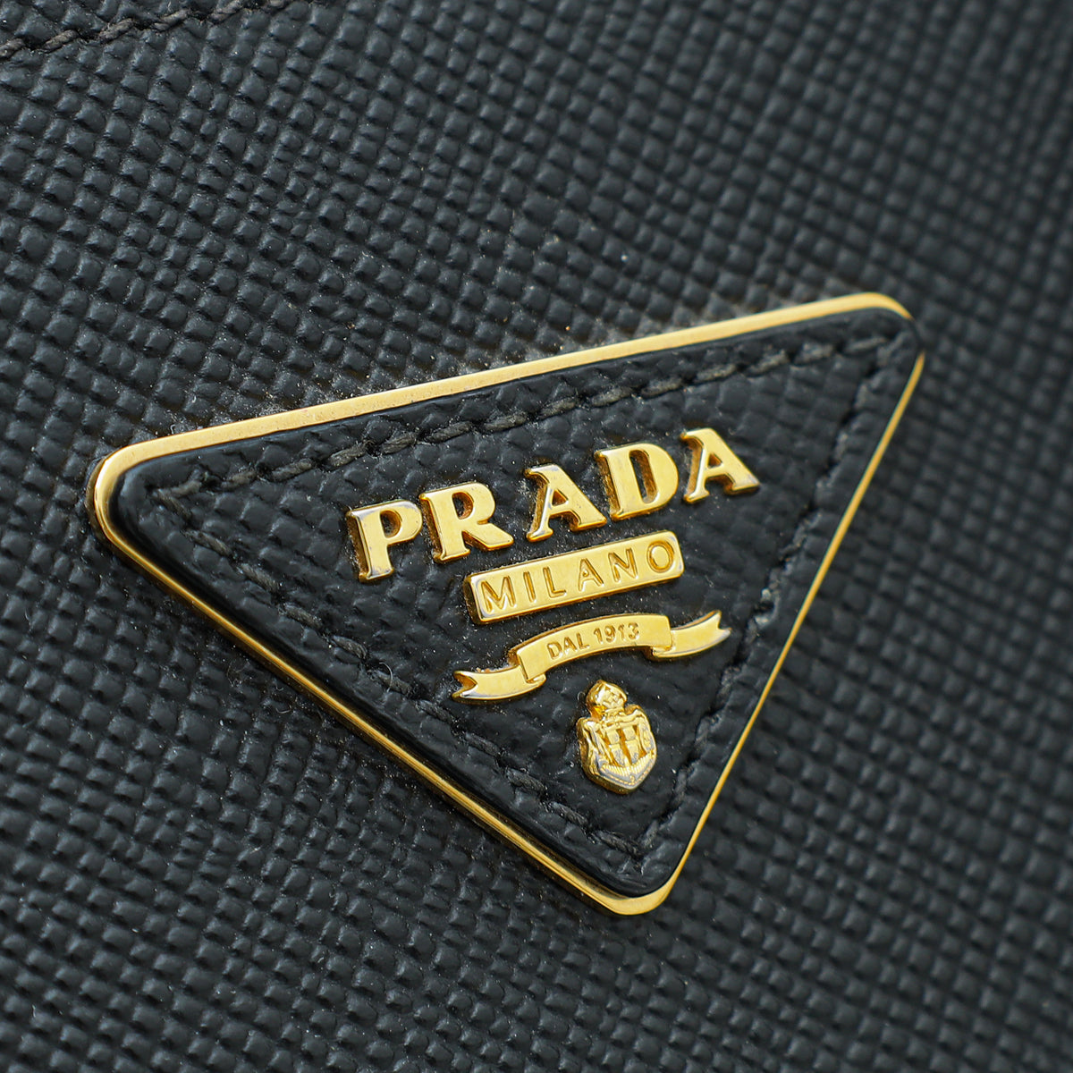 Prada Black Cuir Medium Double Tote Bag