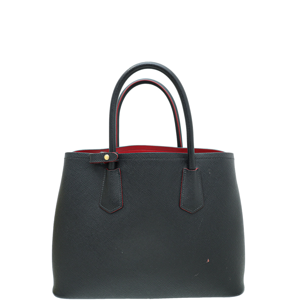 Prada Black Cuir Double Medium Tote Bag