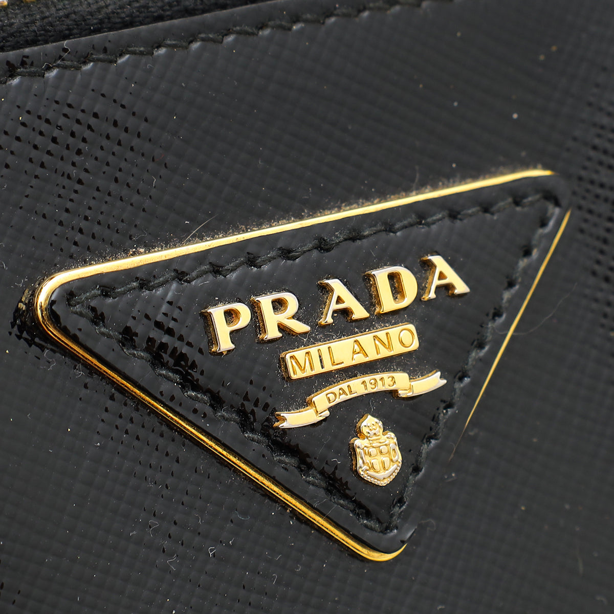 Prada Black Vernice Promenade Small Bag