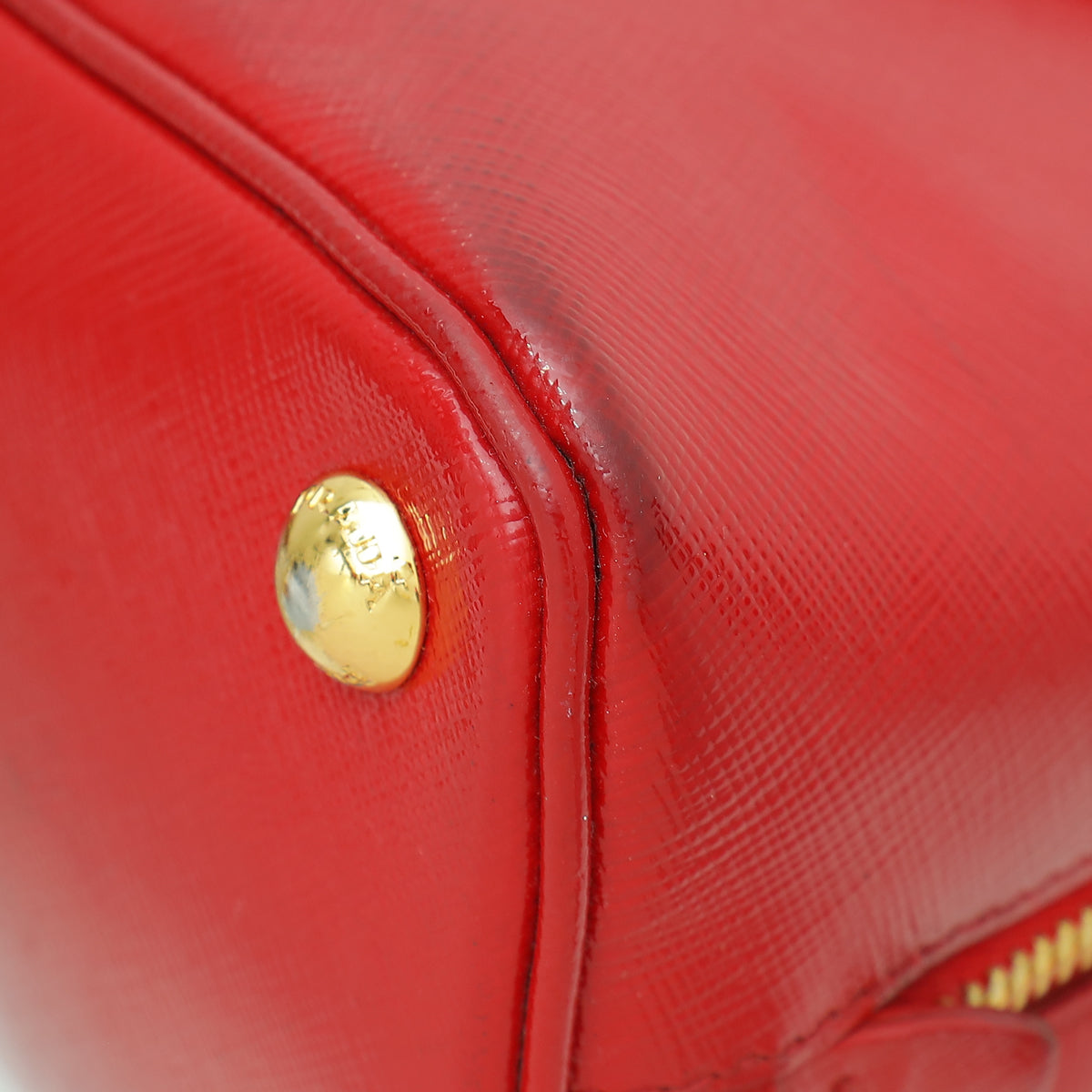 Prada Red Vernice Promenade Small Bag