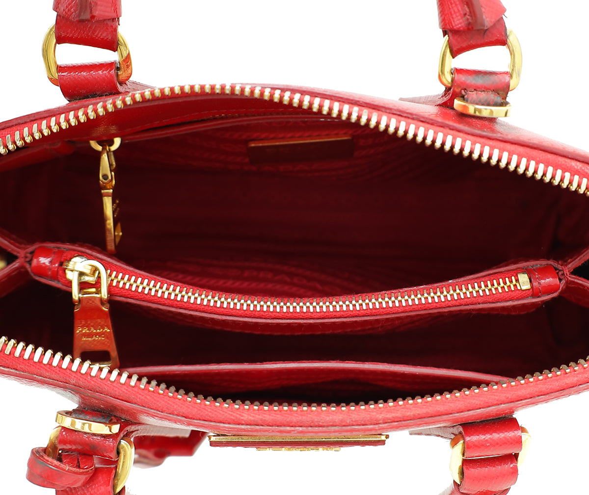 Prada Red Vernice Promenade Small Bag