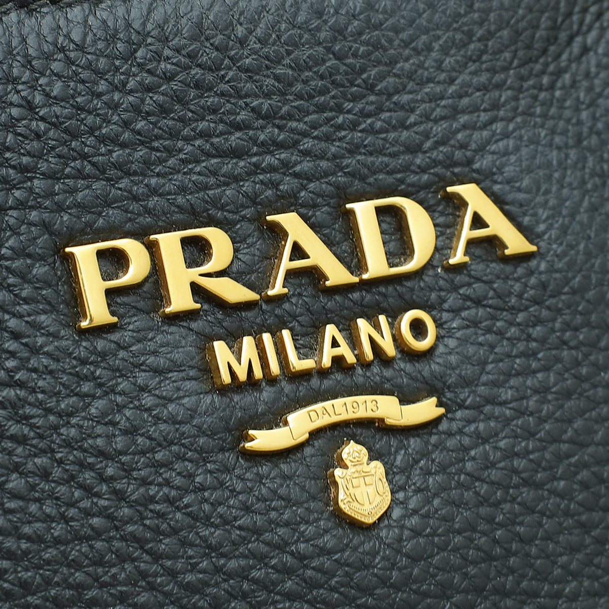 Prada Black Vitello Phenix Convertible Tote Medium Bag