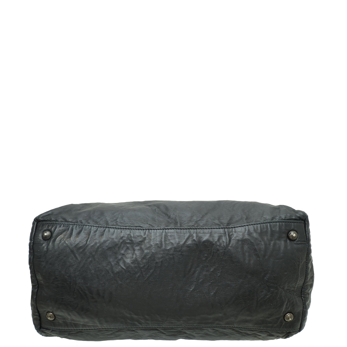 Prada Black Distressed Soft Double Zipped Tote Bag