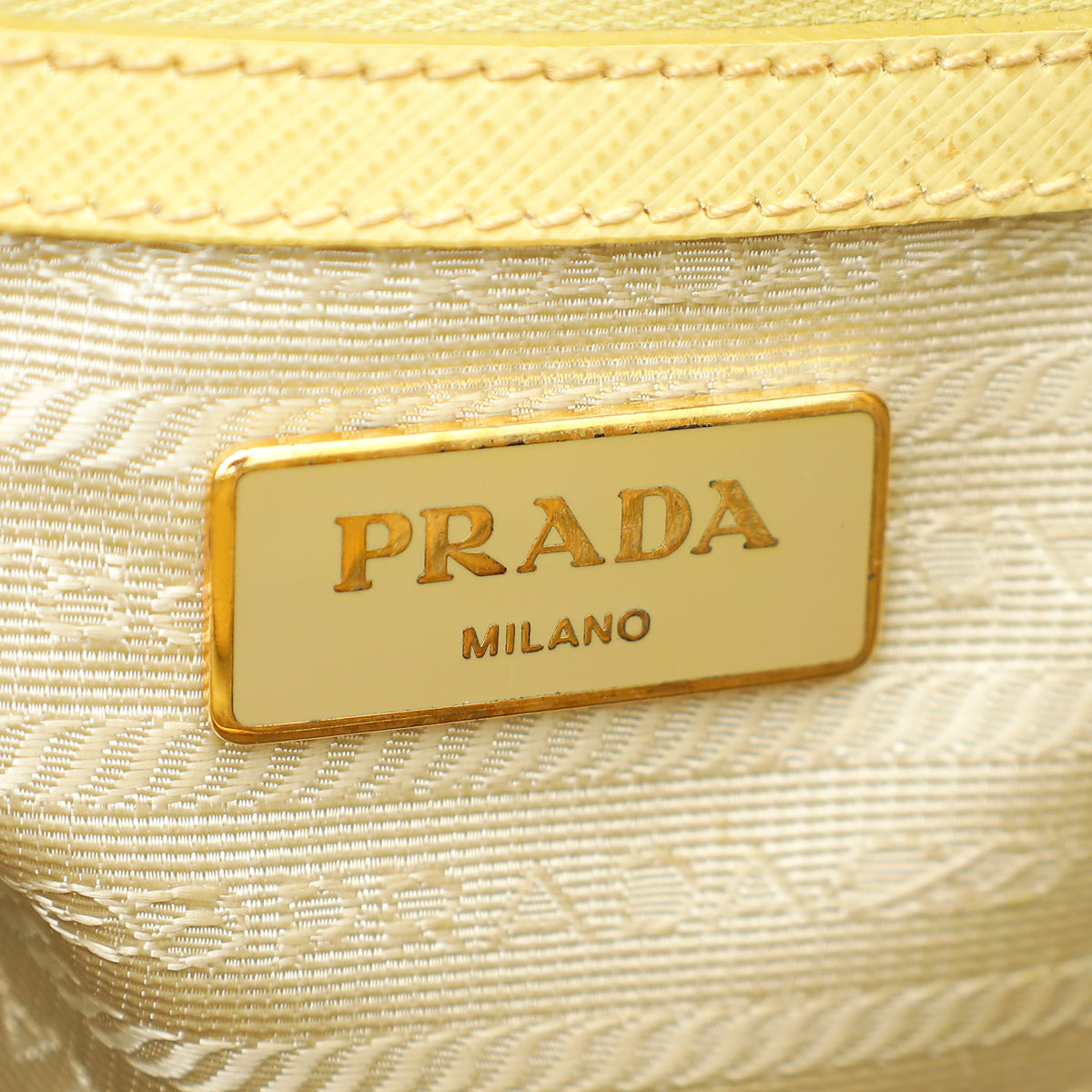 Prada Yellow Lux Galleria Tote Medium Bag