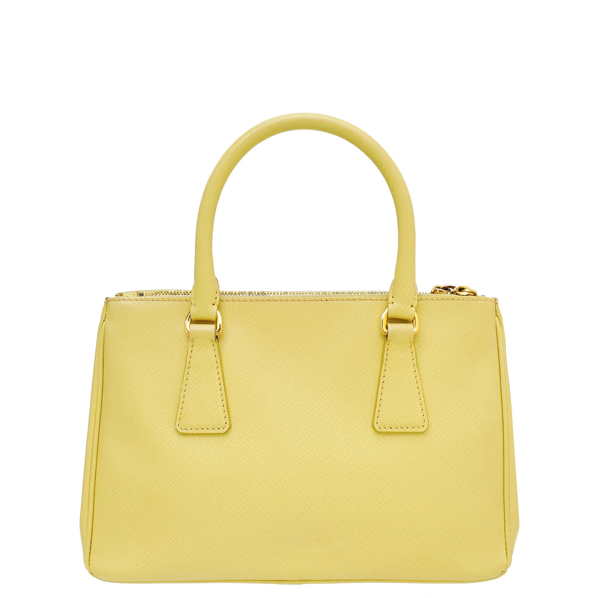 Prada Yellow Lux Galleria Tote Medium Bag