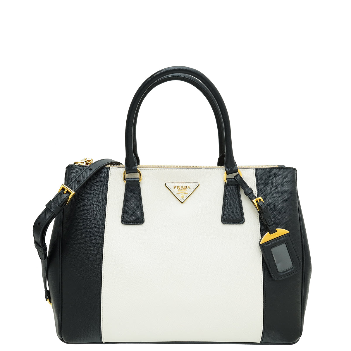 Prada Saffiano Bicolor Lux Galleria Tote Large Bag