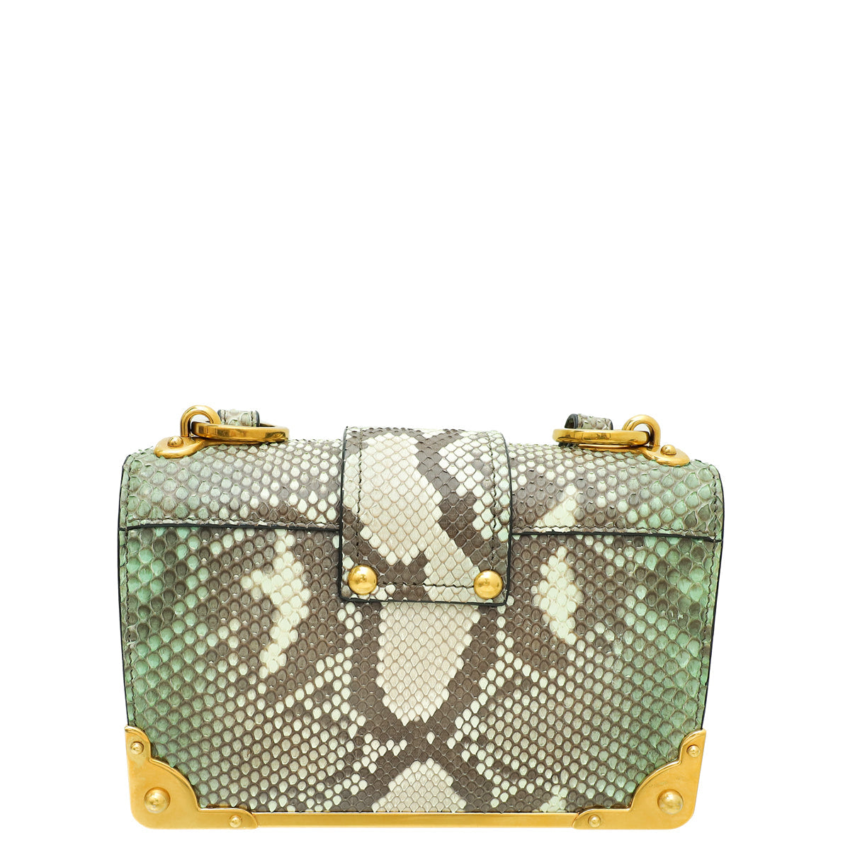 Prada Bicolor Cahier Python Shoulder Bag