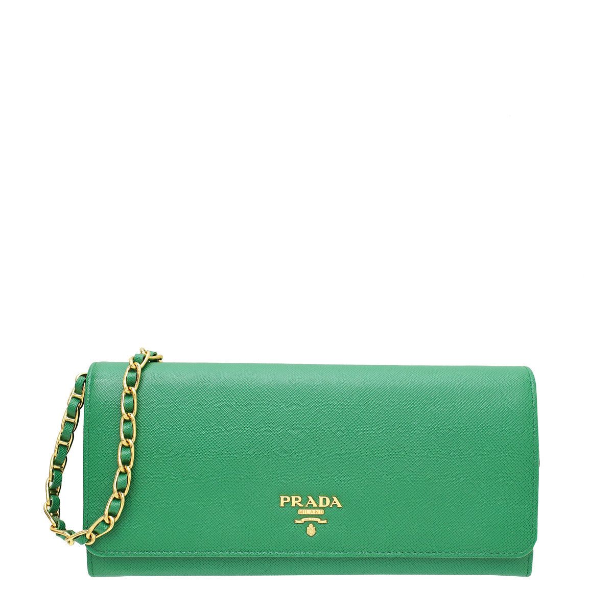 Prada Green Logo Wallet On Chain