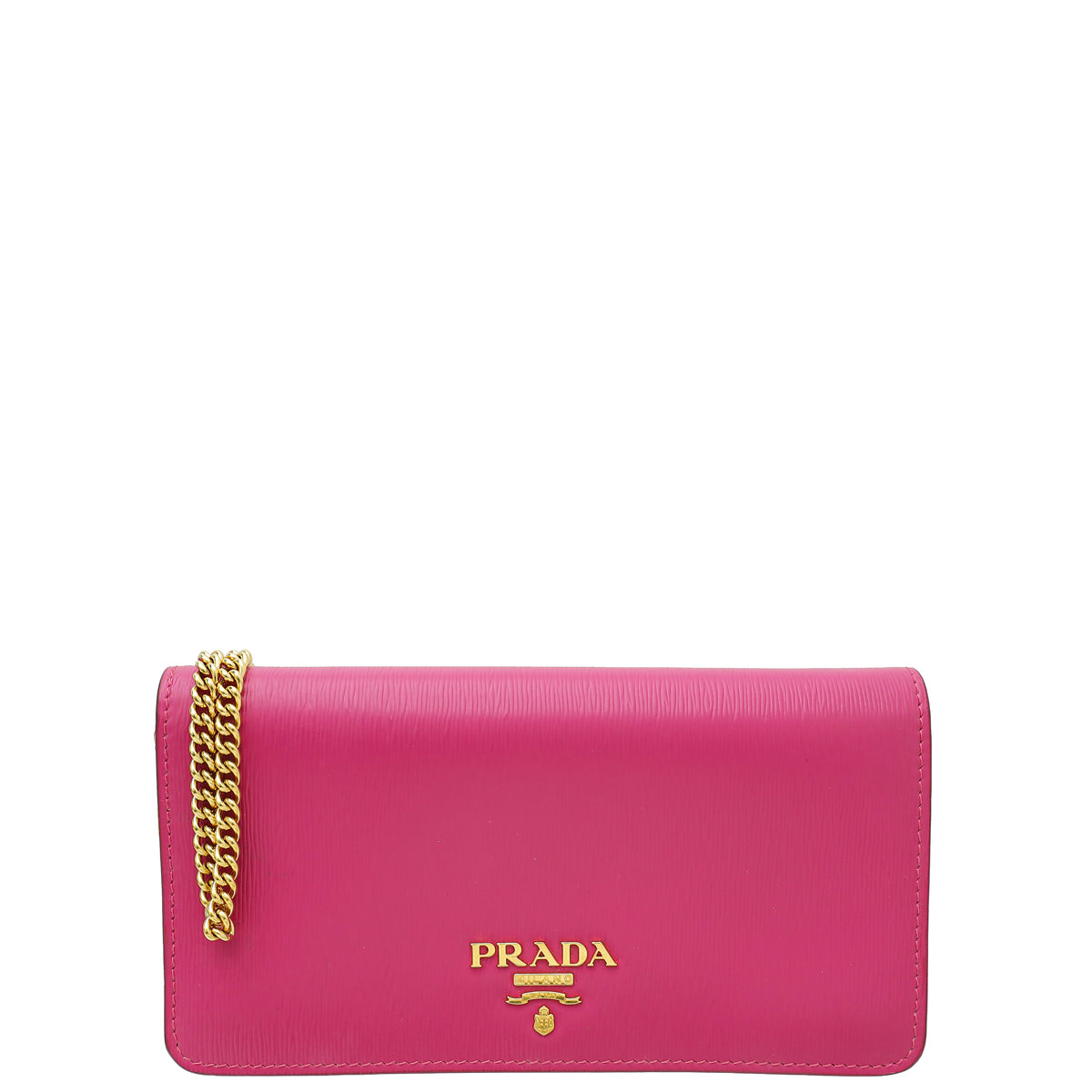 Prada Pink Vitello Move Wallet on Chain