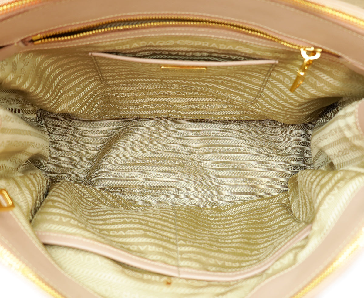 Prada Beige Lux Galleria Large Tote Bag