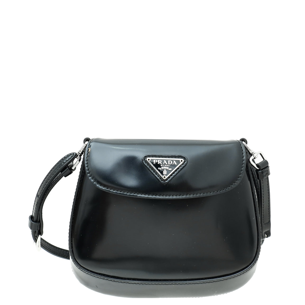 Prada Black Brushed Cleo Mini Bag