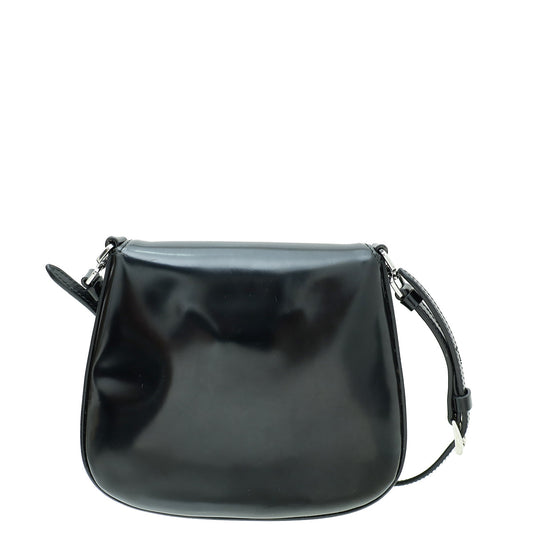 Prada Black Brushed Cleo Mini Bag