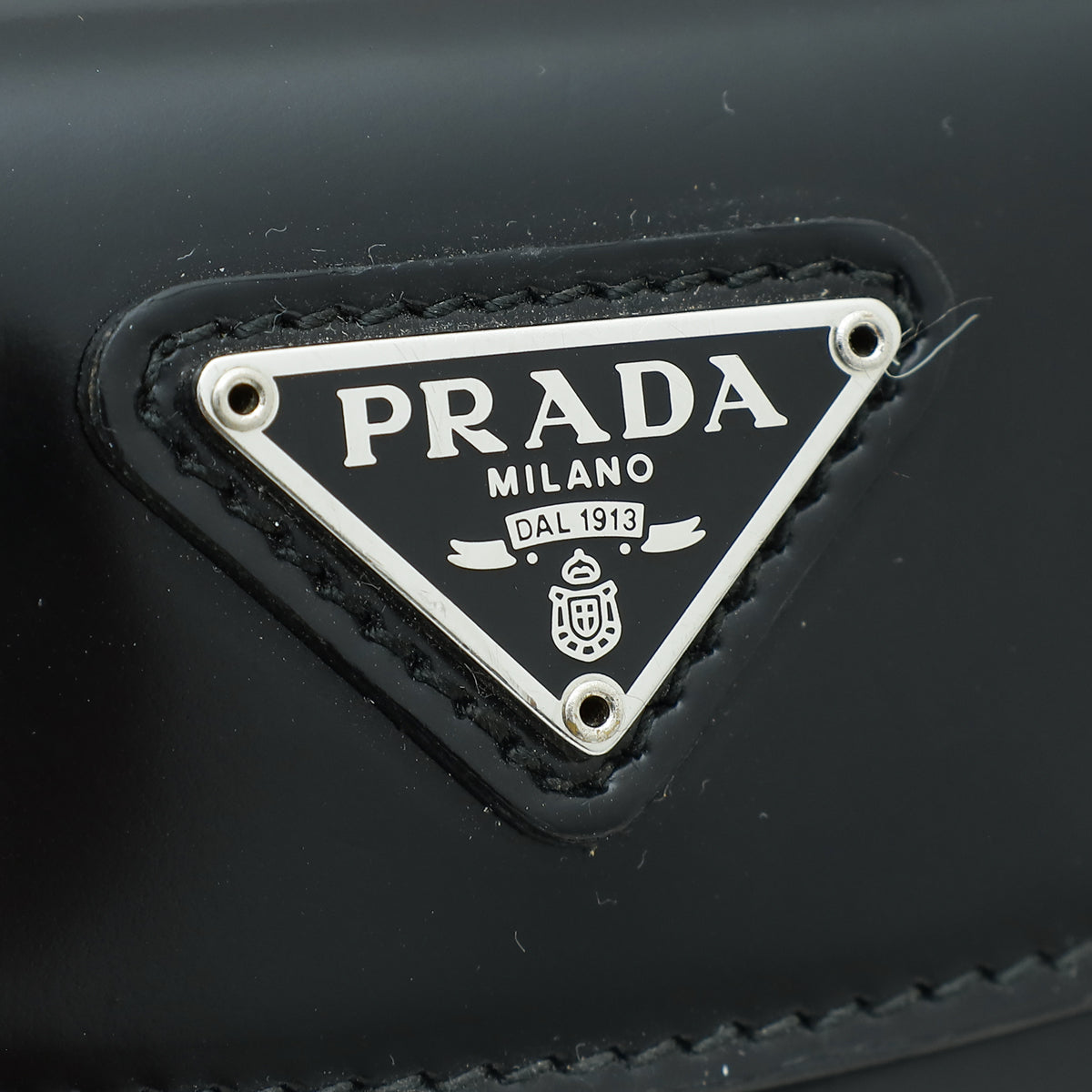 Prada Black Brushed Cleo Mini Bag