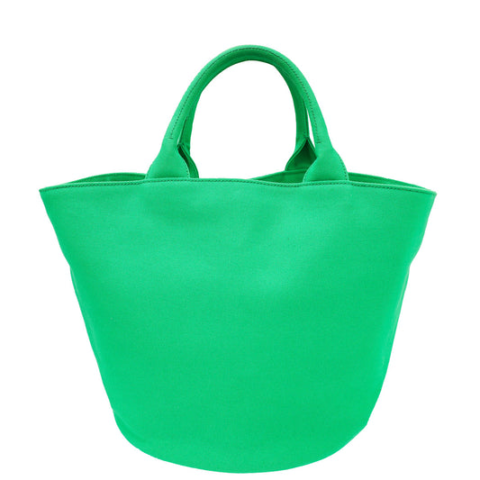 Prada Green Logo Canapa Tote Bag