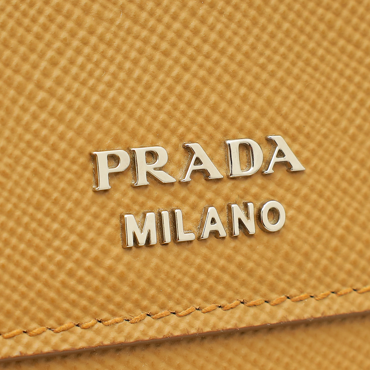 Prada Caramel Cuir Double Turn Lock Satchel Bag