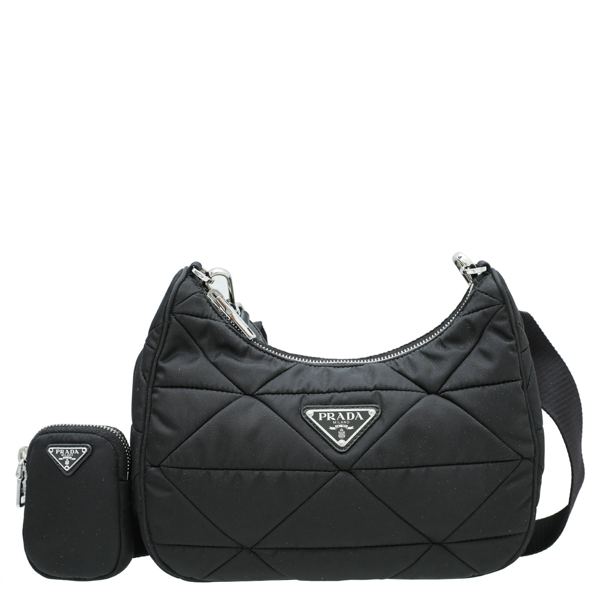 Prada Black Re-Nylon Padded Tessuto Quilted Bag