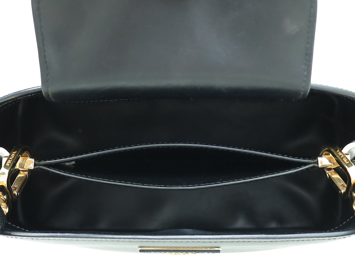 Prada Black Cuir Matinee Medium Bag