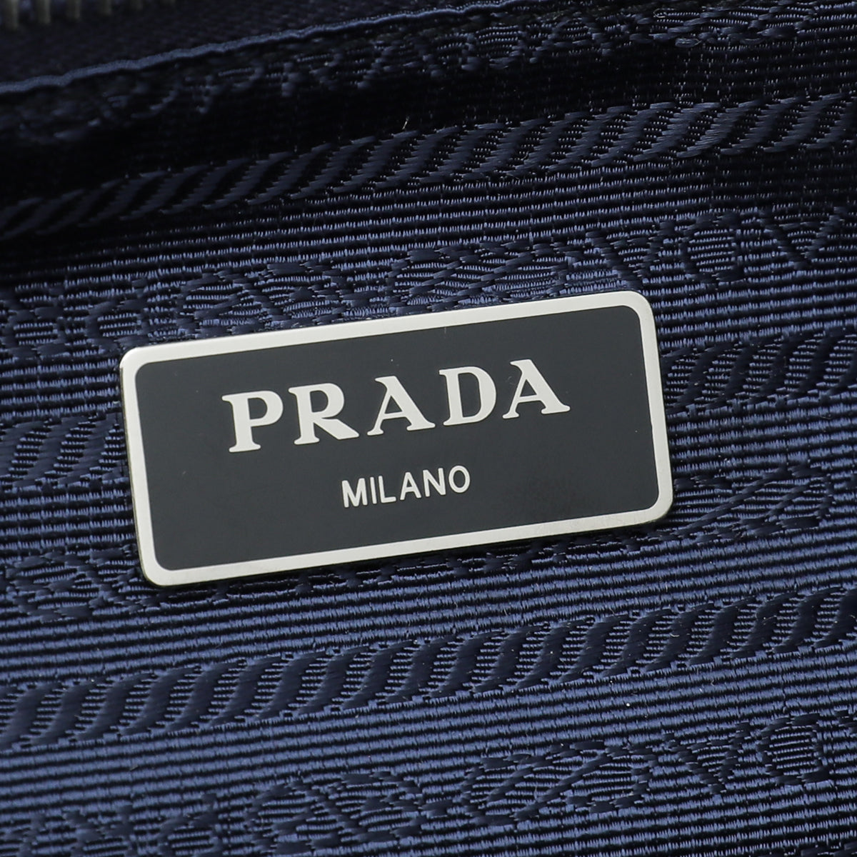 Prada Navy Blue Nylon Quilted Shoulder Bag