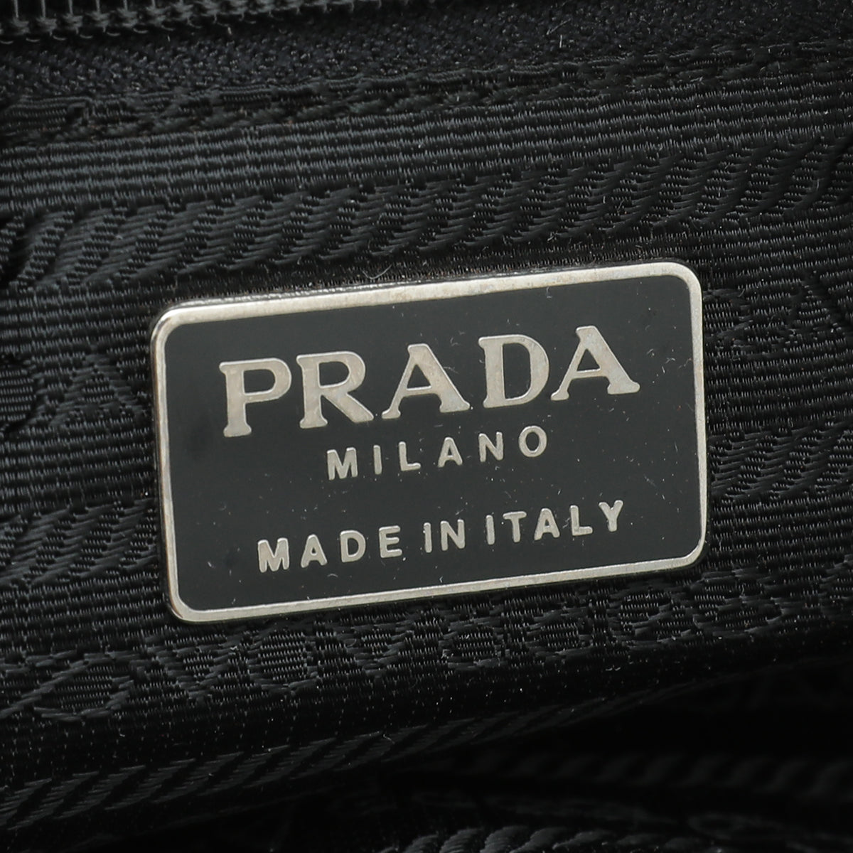 Prada Black Nylon Tessuto Tassel Pouch