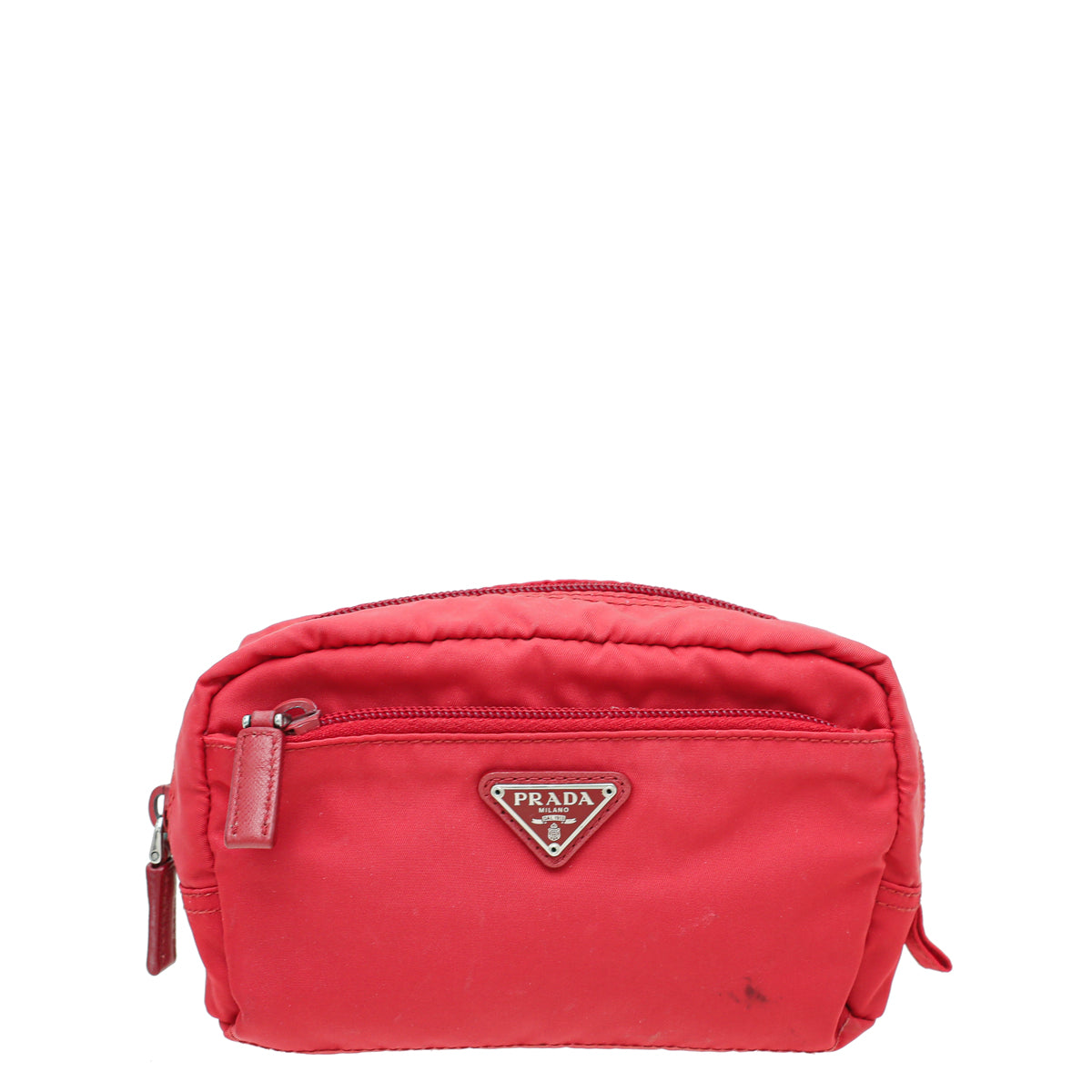 Prada Red Nylon Small Pouch