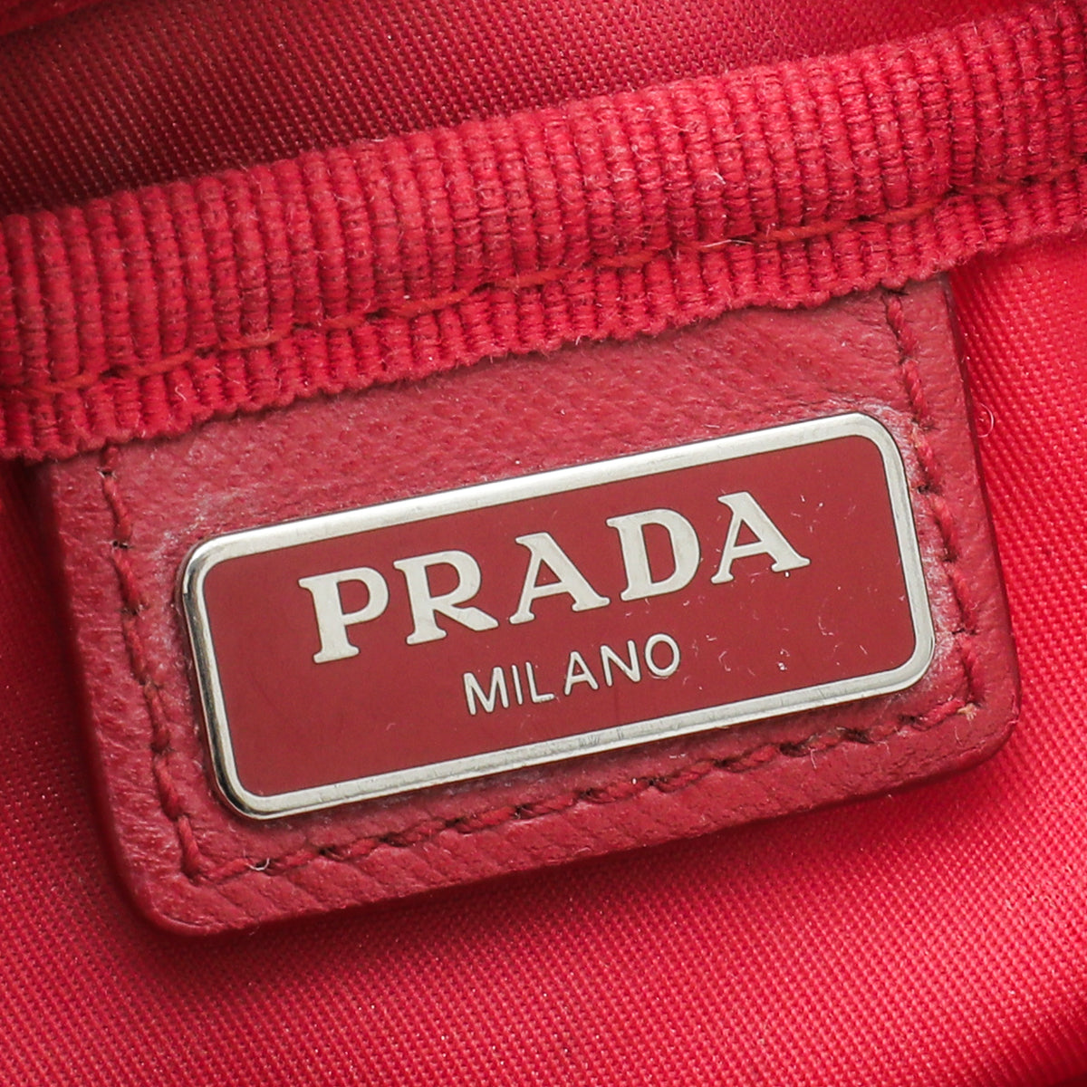 Prada Red Nylon Small Pouch