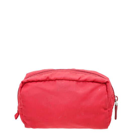 Prada Red Nylon Small Pouch