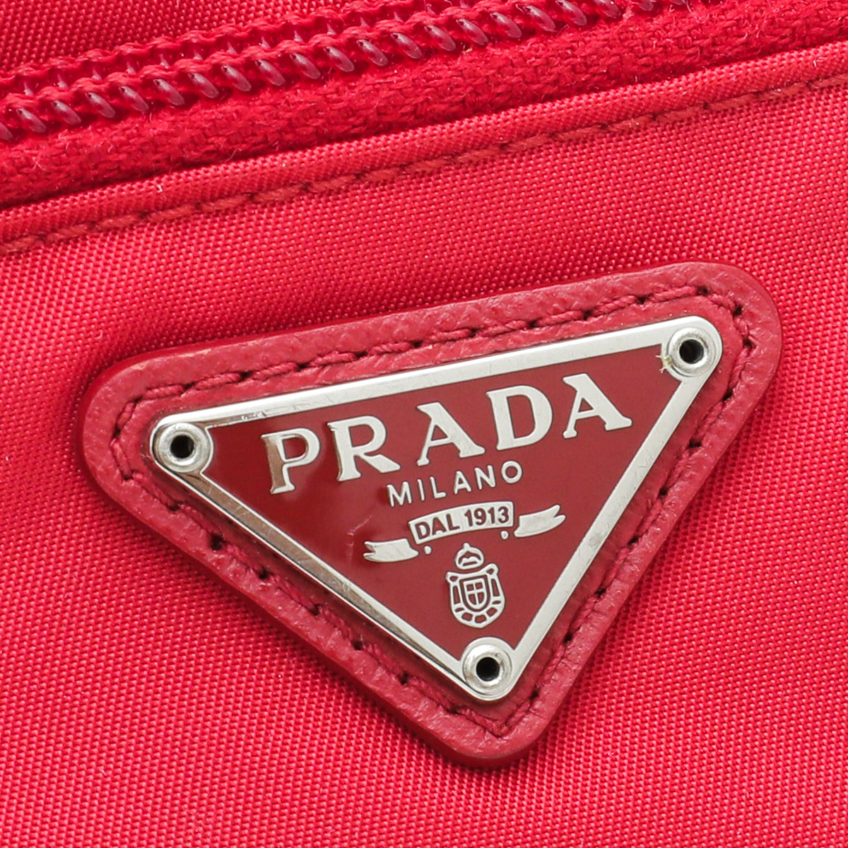 Prada Red Nylon Small Pouch