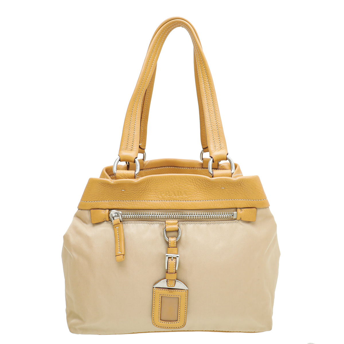 Prada Beige Nylon Small Tote Bag