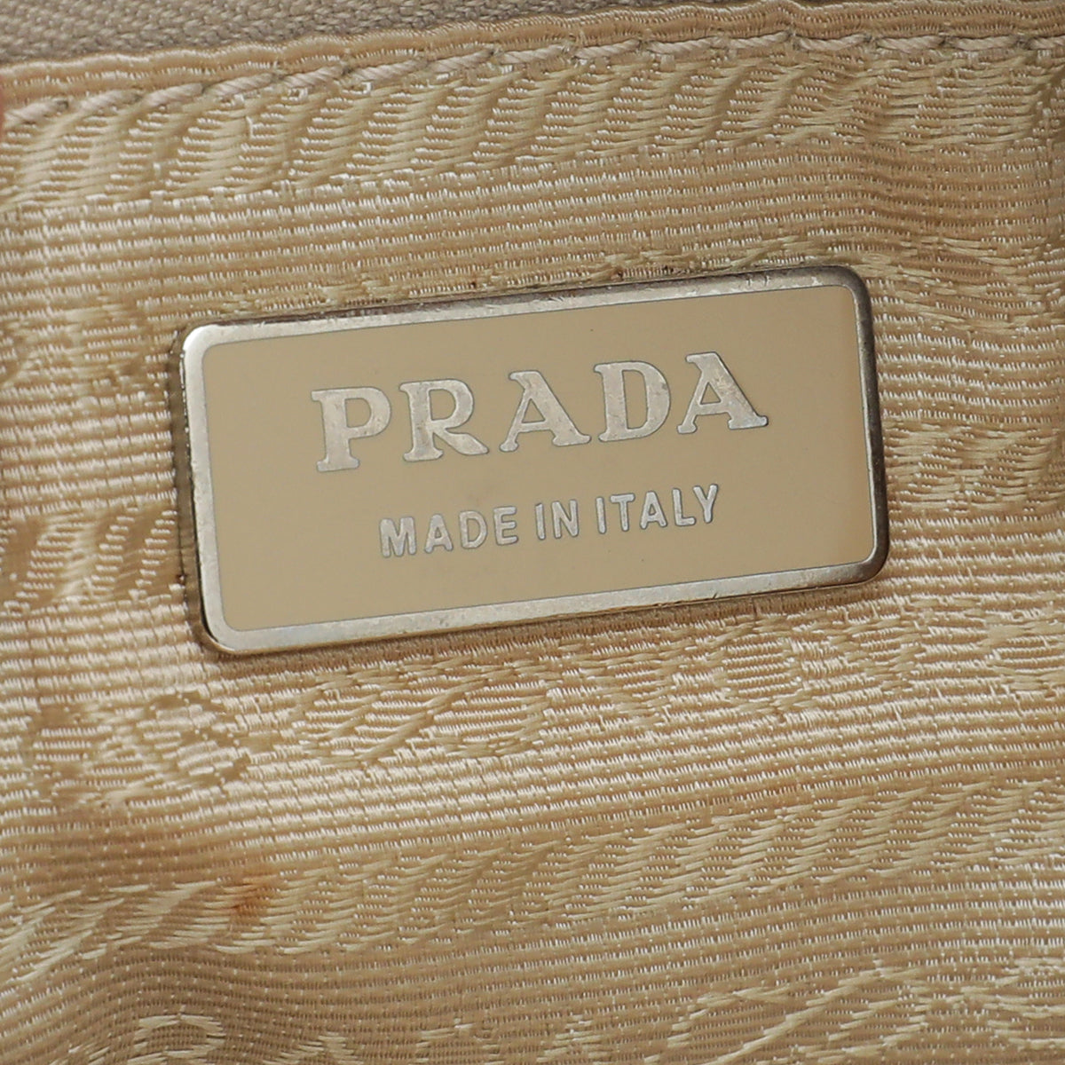 Prada Beige Nylon Small Tote Bag