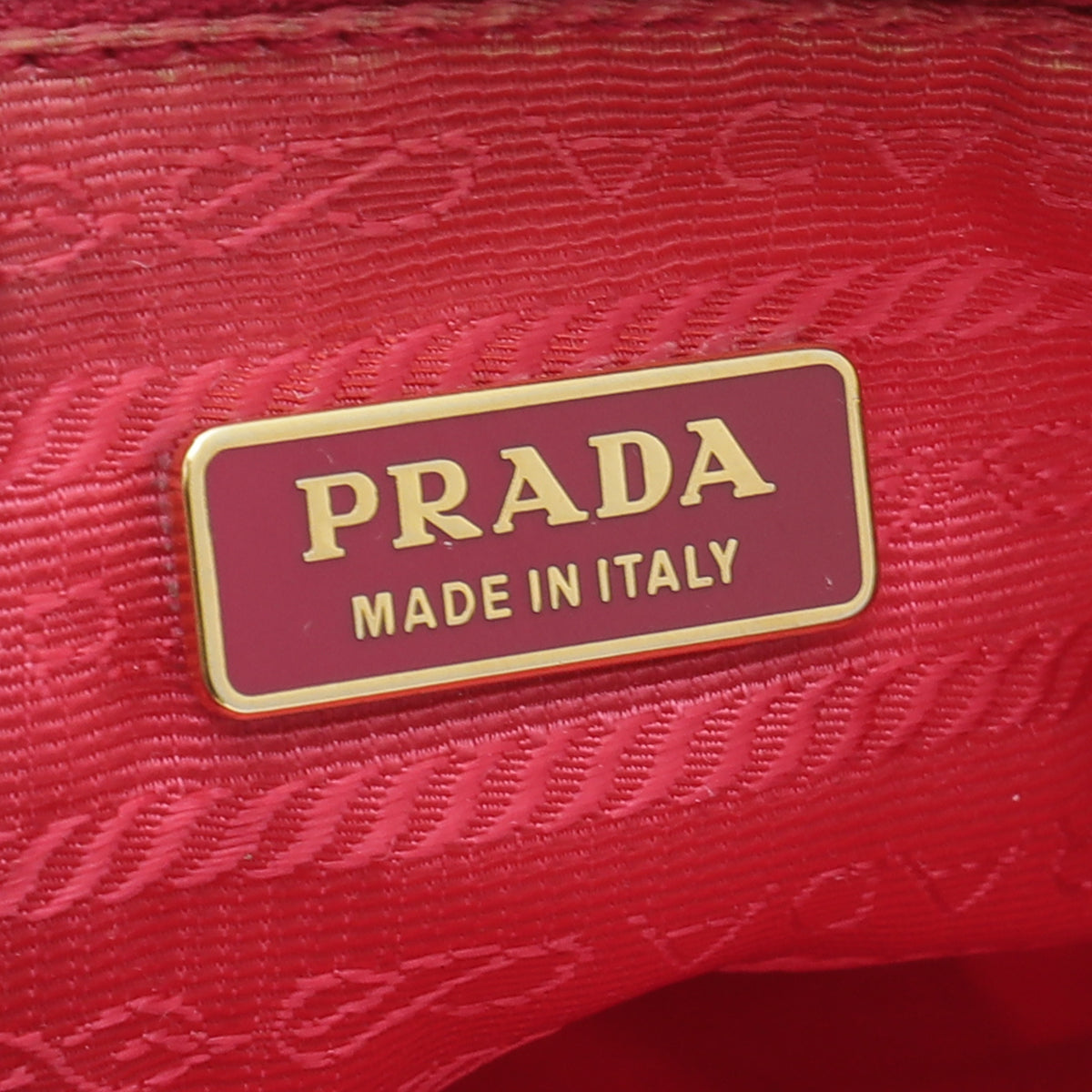 Prada Pink Logo Nylon Bow Small Pouch