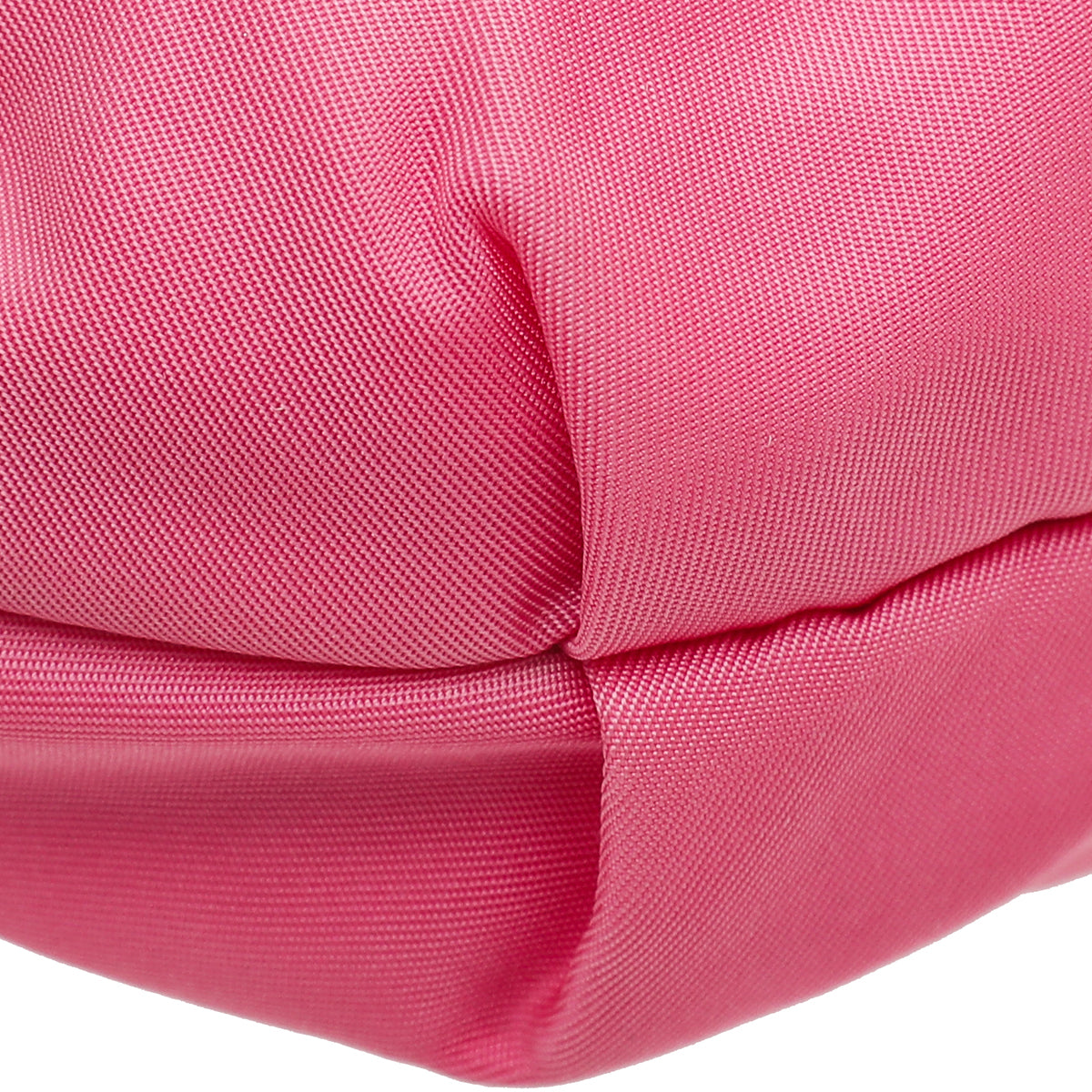 Prada Pink Logo Nylon Bow Small Pouch