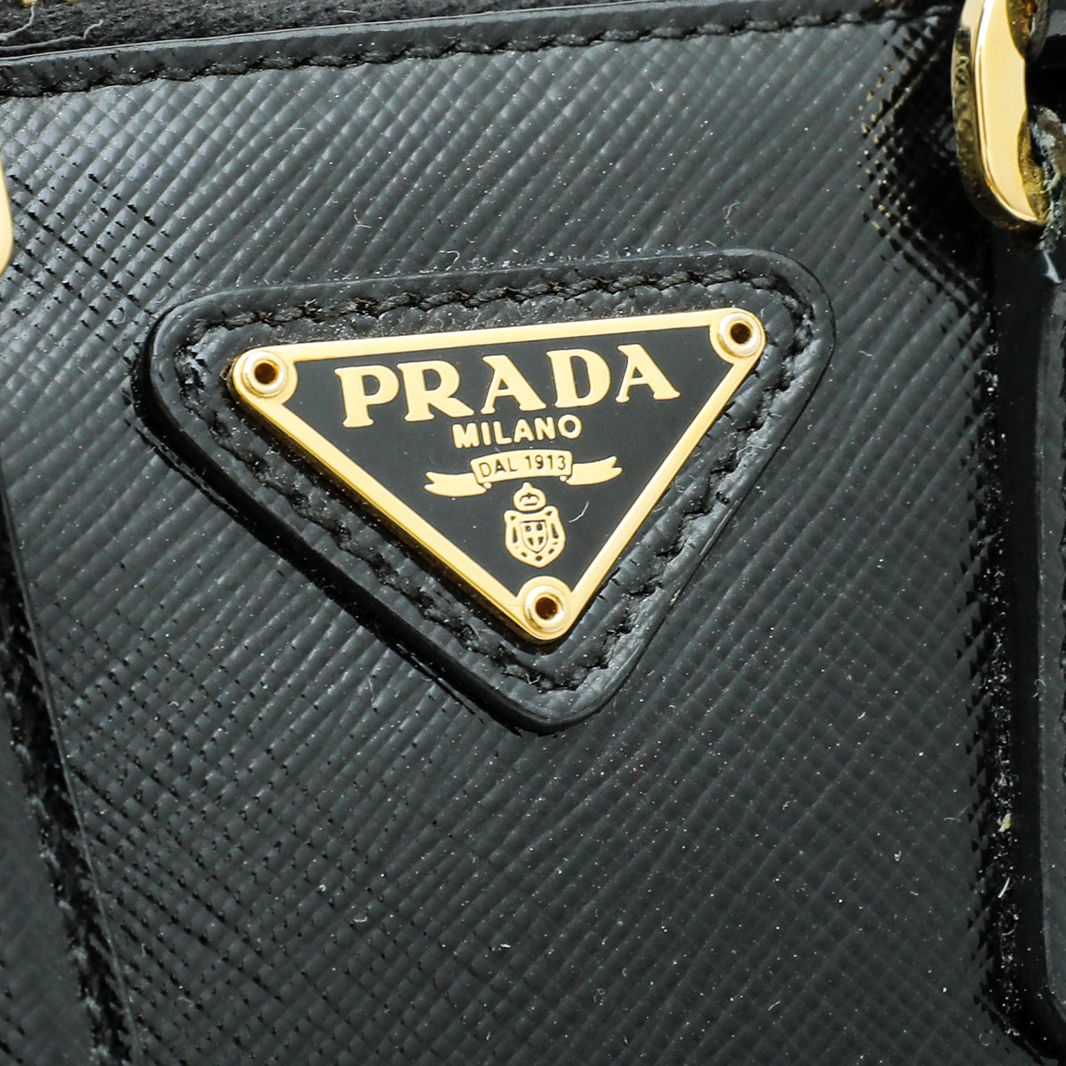 Prada Black Vernice Promenade Micro Bag