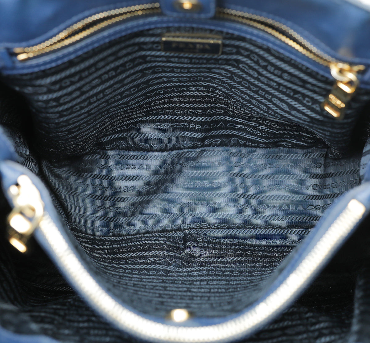 Prada Blue Gardener's Lux Small Tote Bag