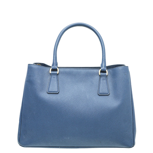 Prada Blue Gardener's Lux Small Tote Bag