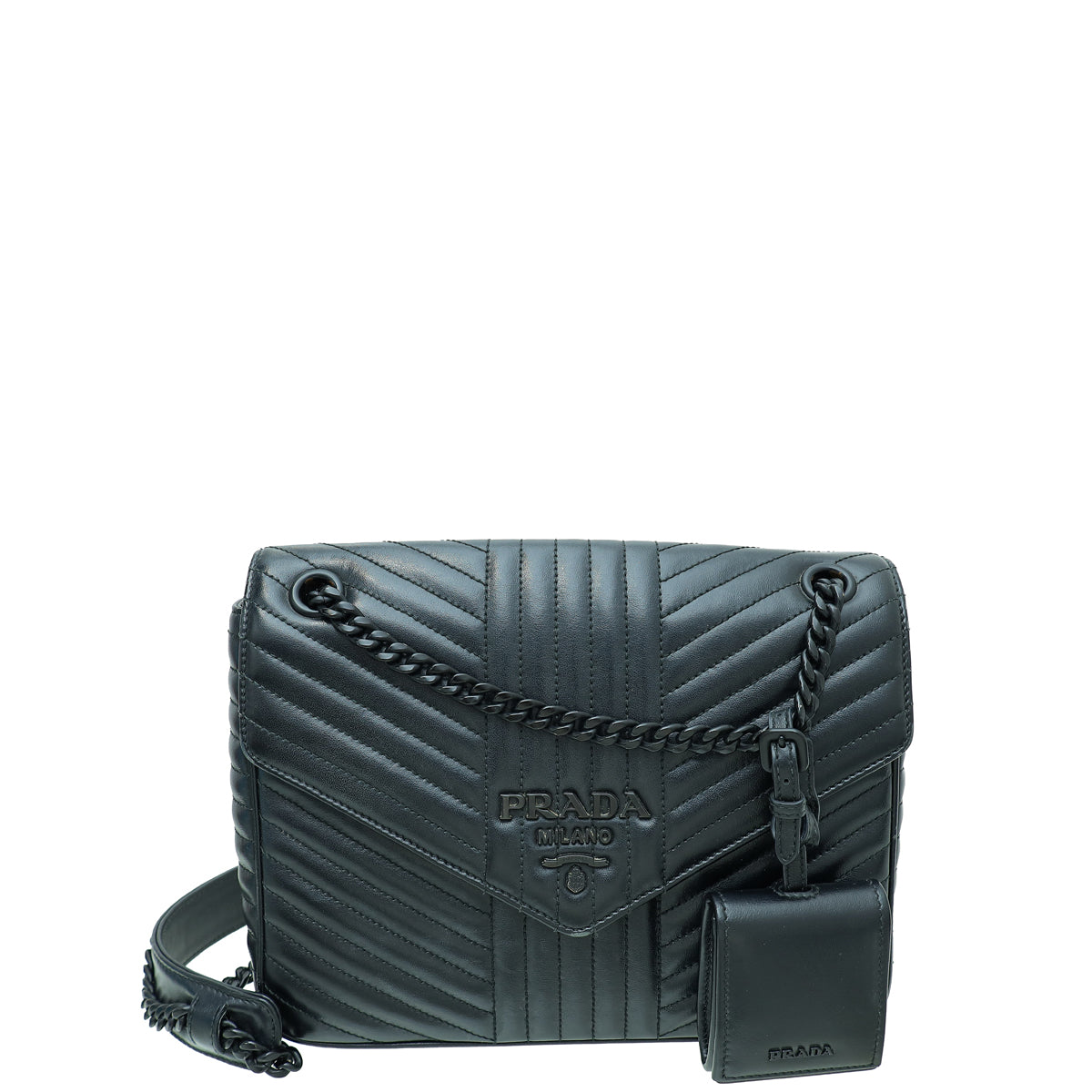 Prada Black Diagramme Shoulder Bag