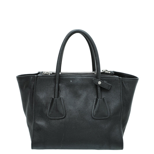 Prada Black Twin Pocket Tote Bag