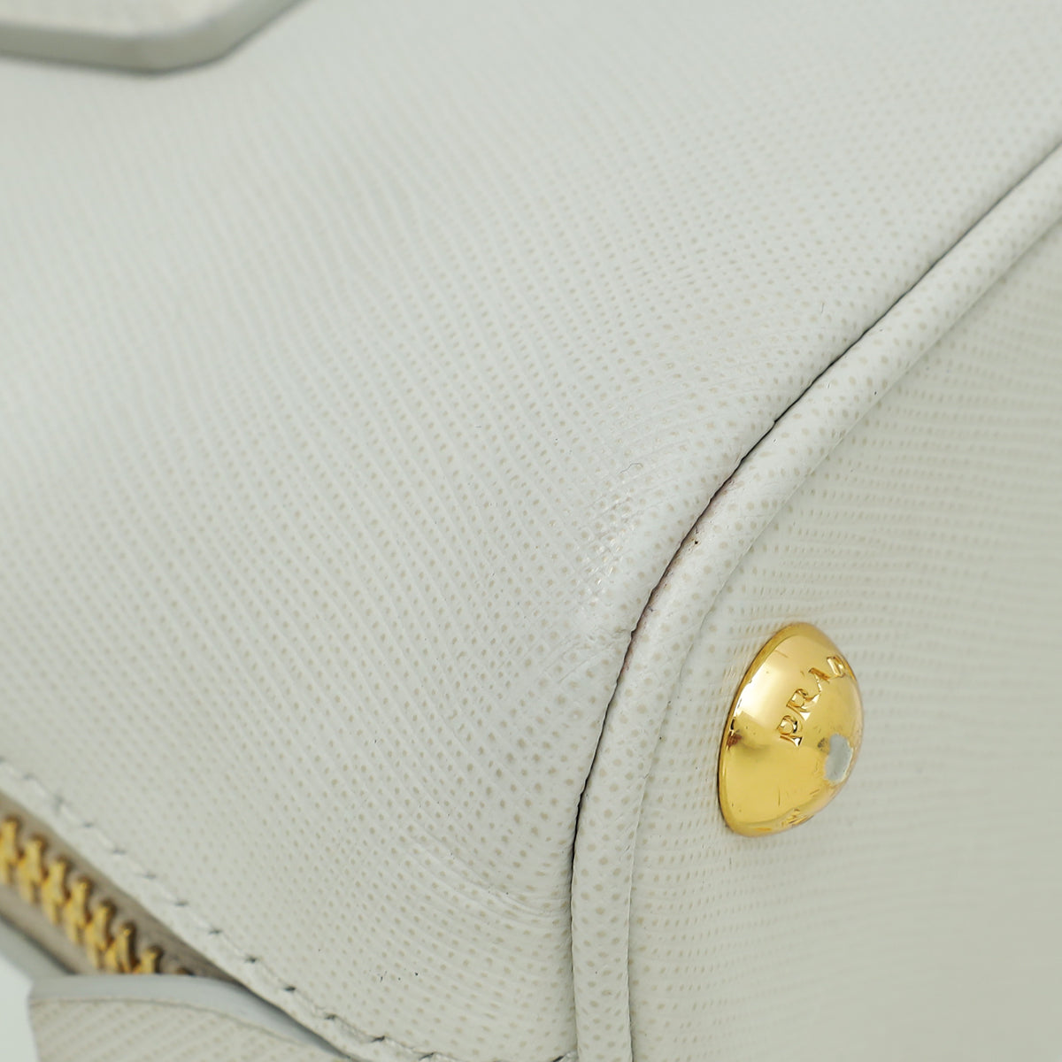 Prada White Lux Promenade Mini Bag