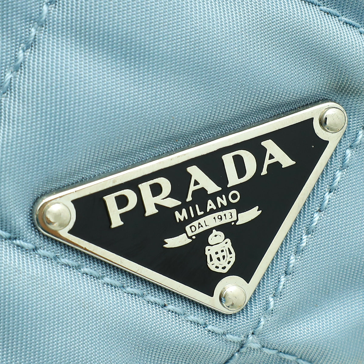 Prada Grey Nylon Quilted Shoulder Bag