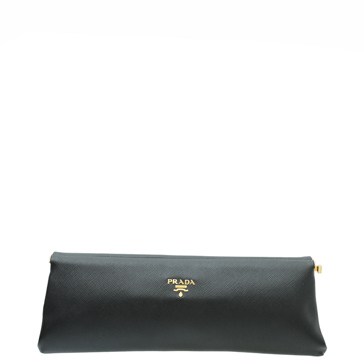 Prada Black Lux East-West Frame Clutch Bag