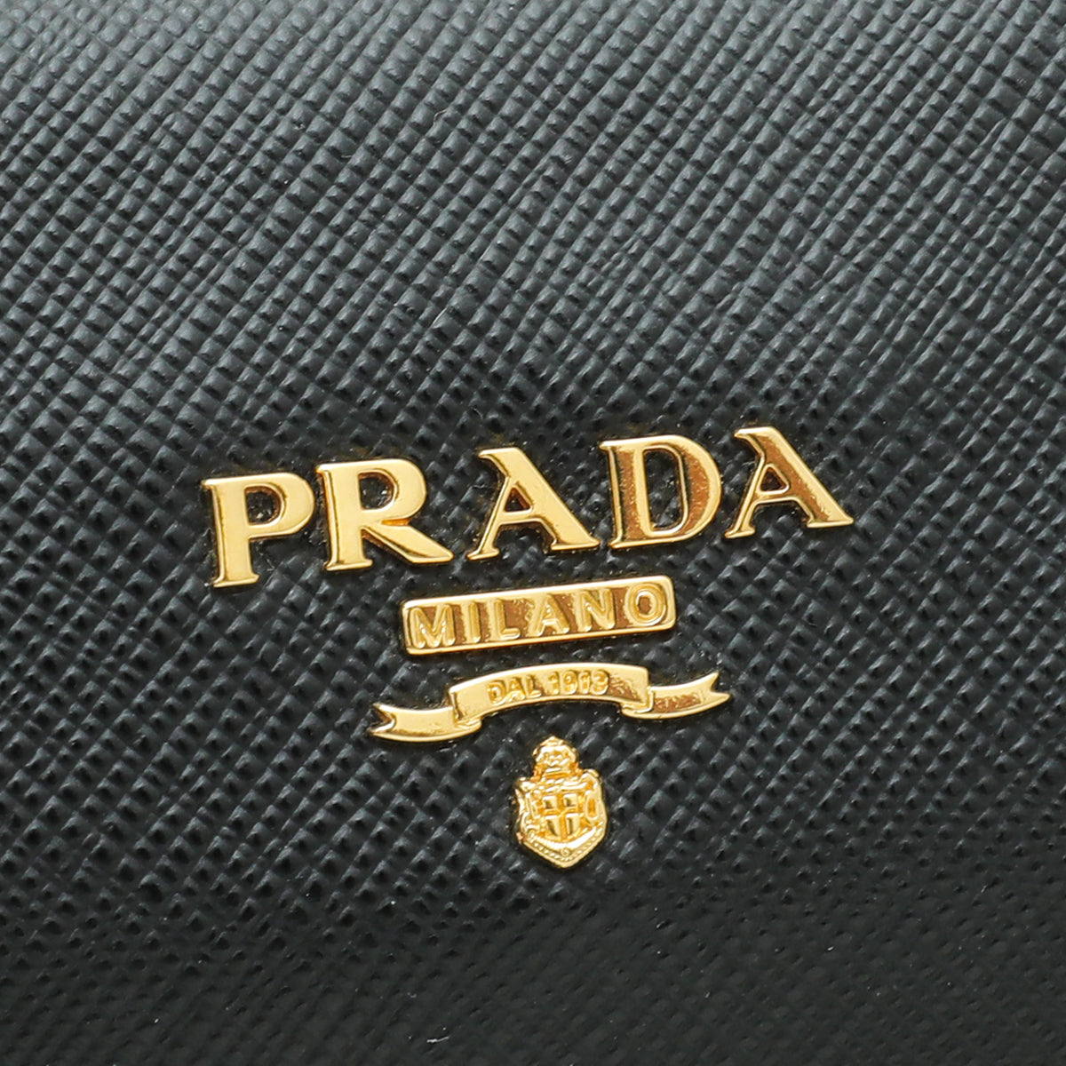 Prada Black Lux East-West Frame Clutch Bag