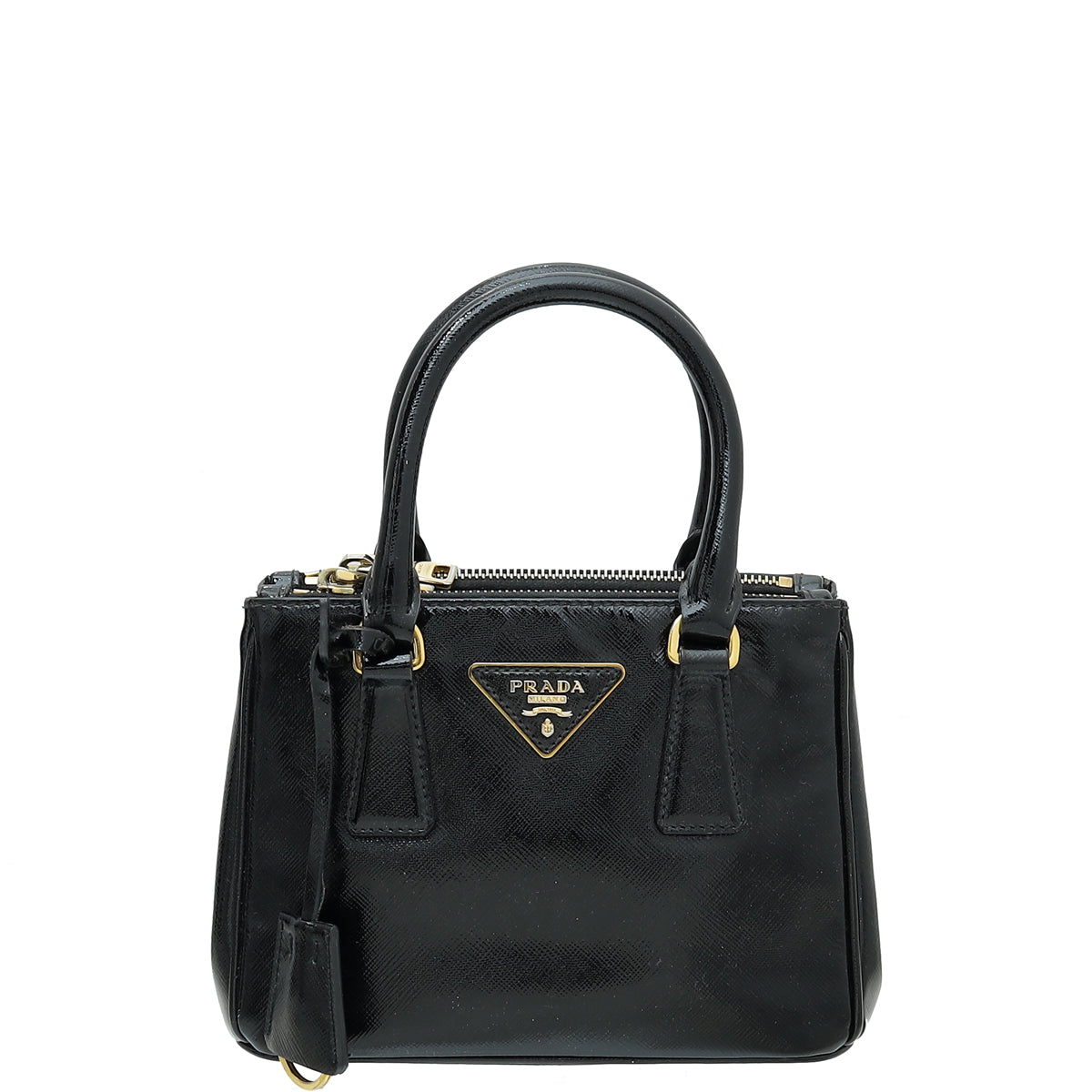 Prada Black Vernis Galleria Mini Bag