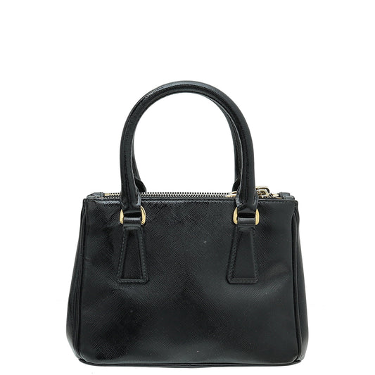 Prada Black Vernis Galleria Mini Bag