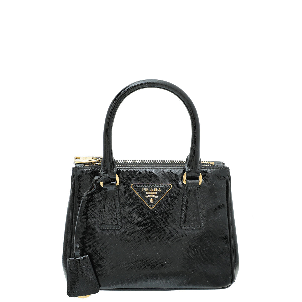 Prada Black Lux Galleria Mini Tote Bag