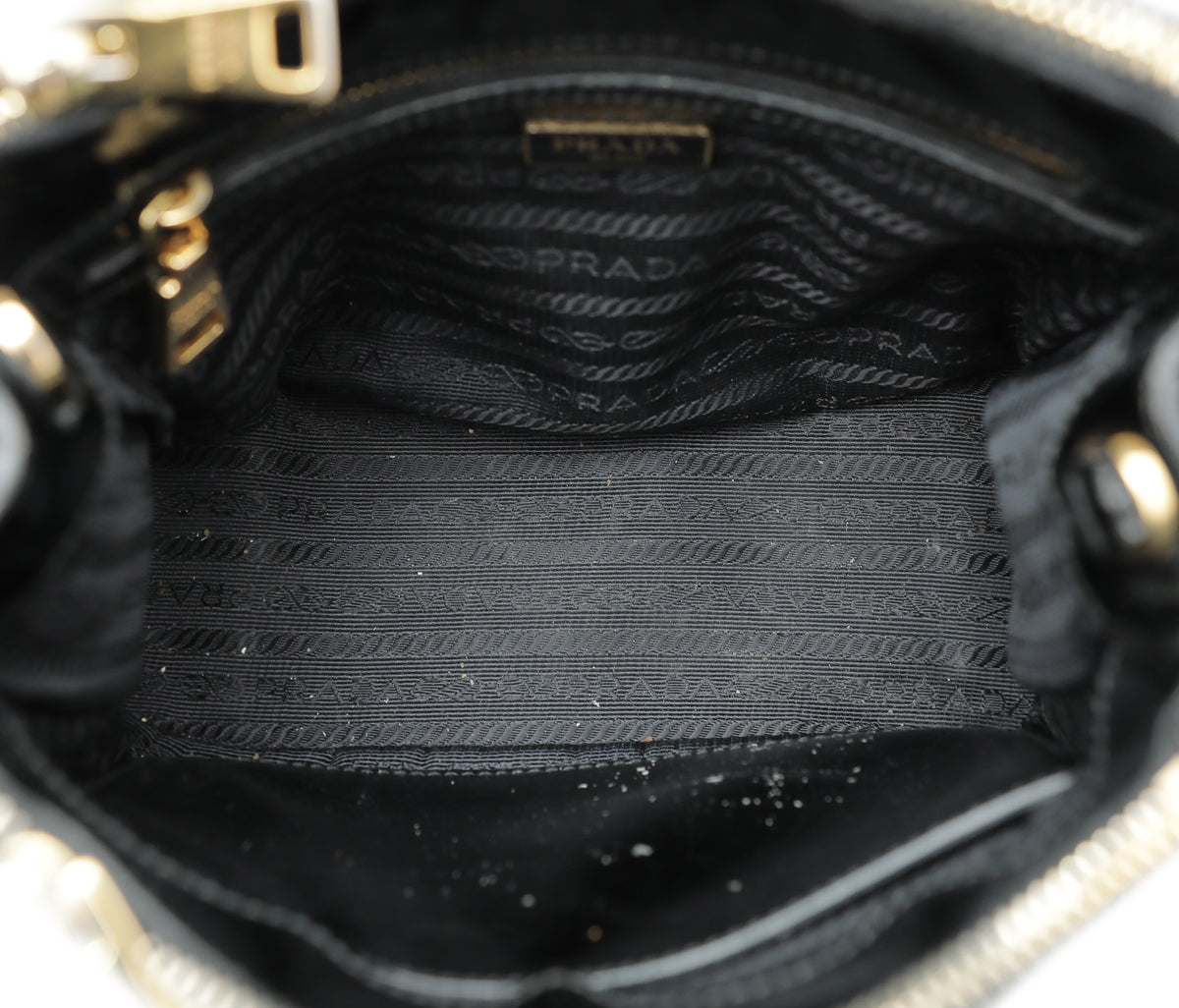 Prada Black Lux Galleria Mini Tote Bag