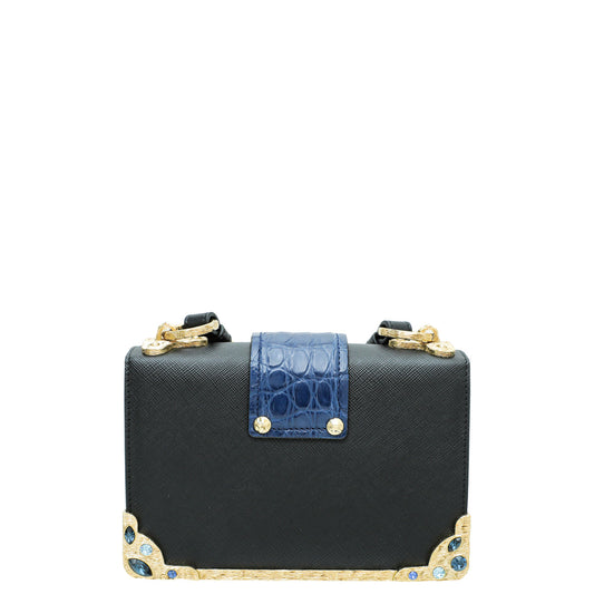 Prada Bicolor Crystal Cahier Bag