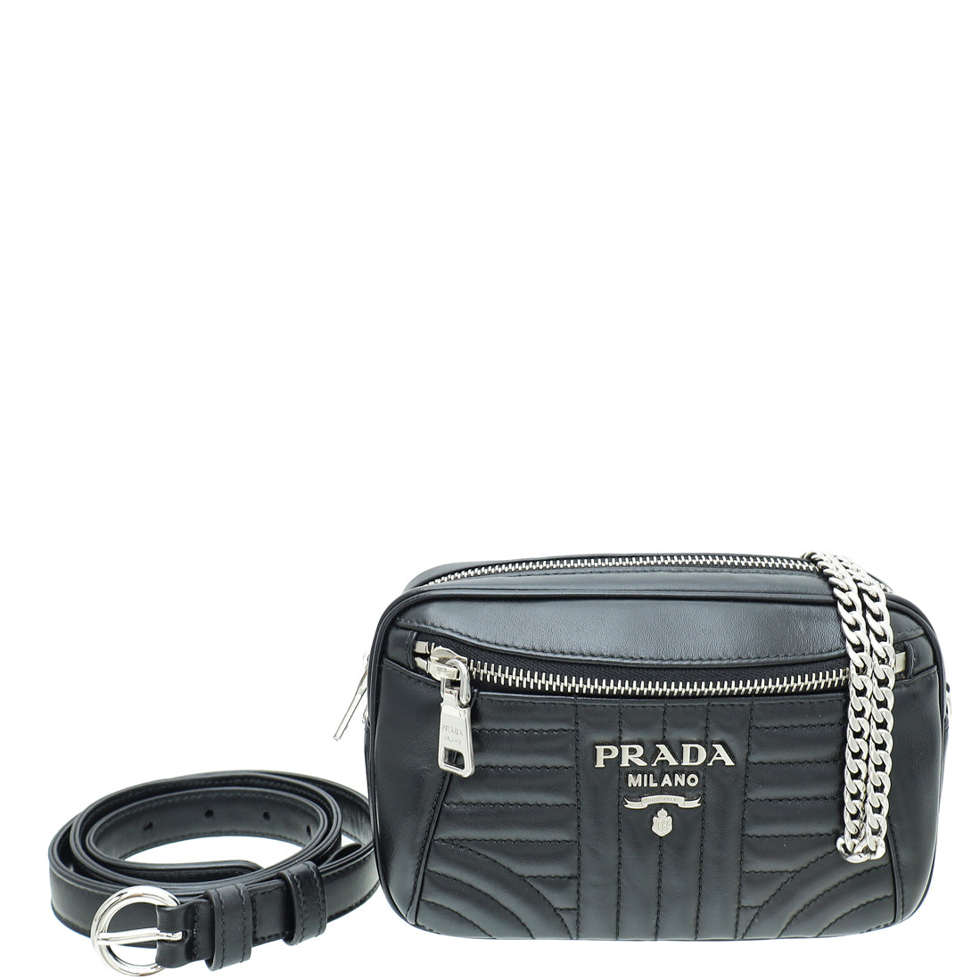 Prada Black Diagramme Shoulder Belt Bag